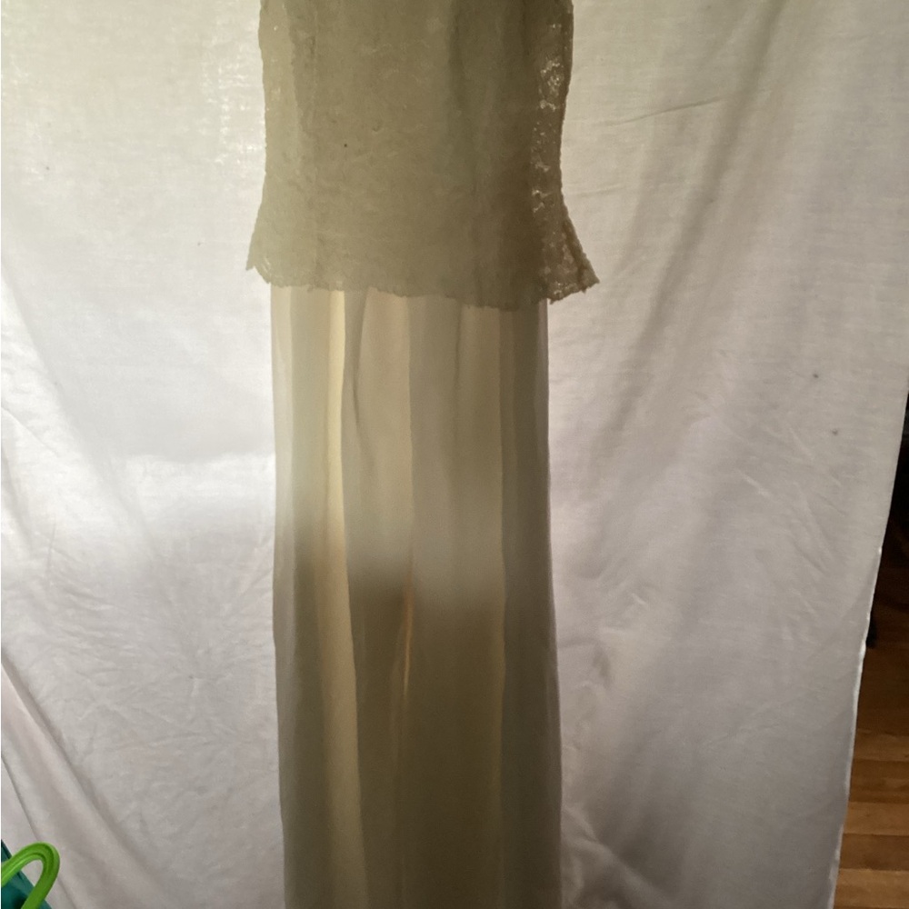 Jumpsuit by Mia ,off white colour . Satan and lace .
